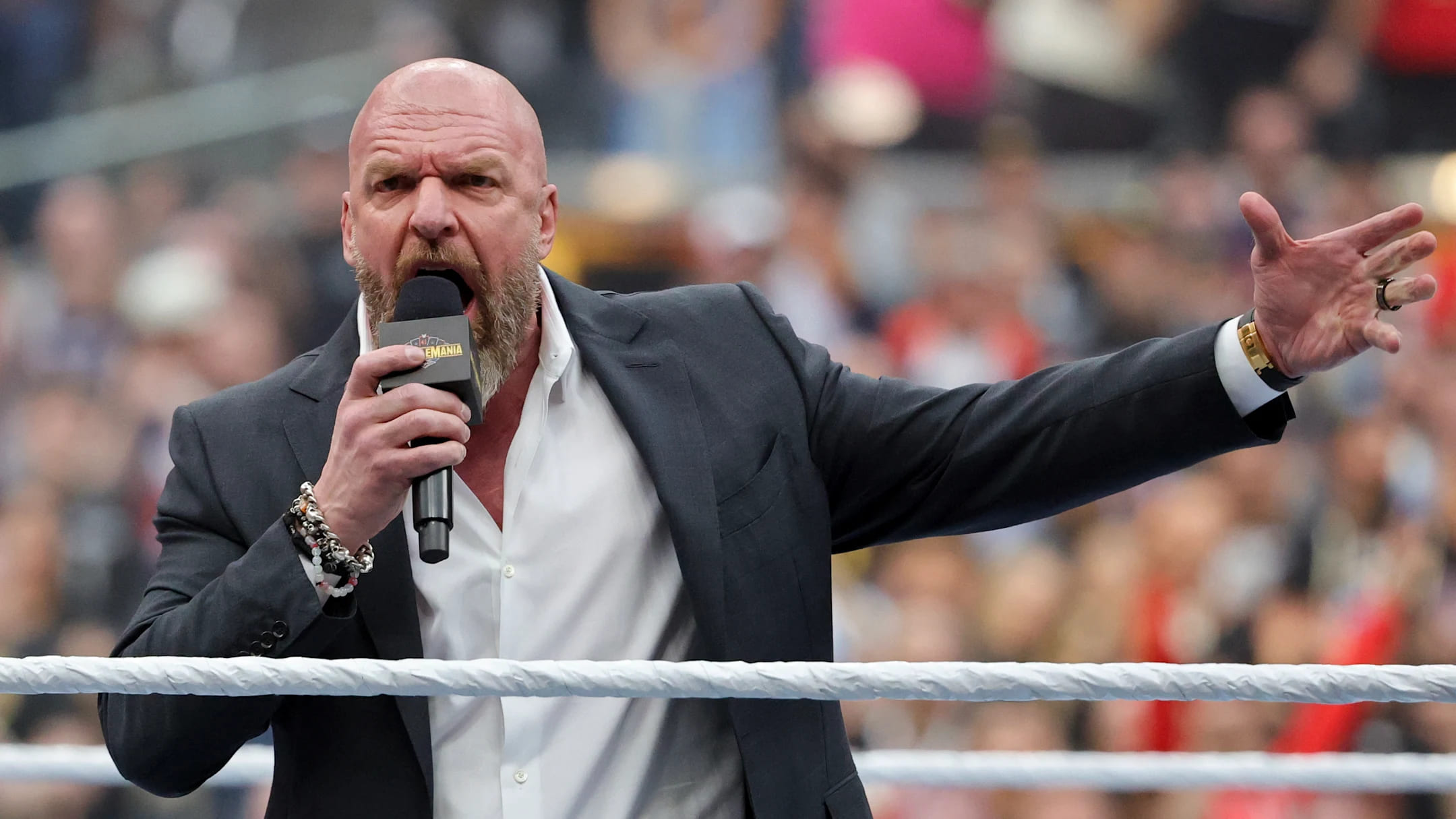 WWE triple h confronts