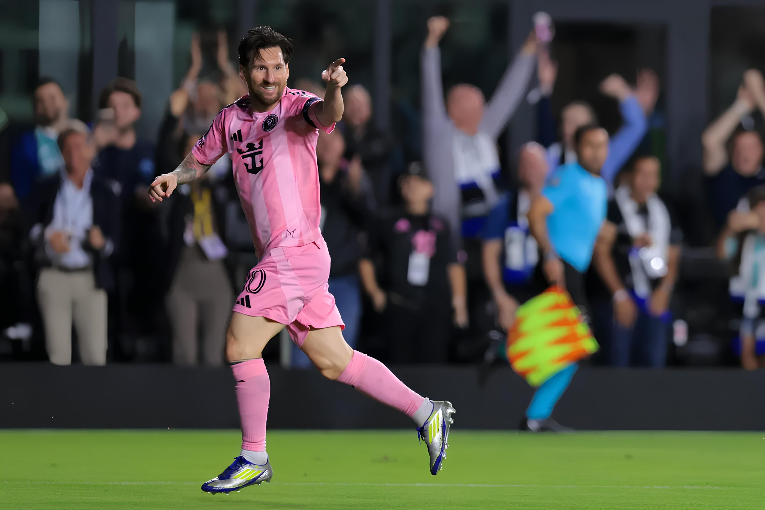 Messi goal celebration with inter miami