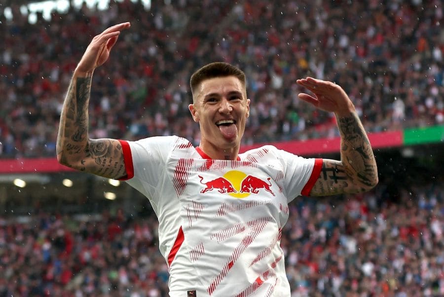 Benjamin sesko RB leipzig celebration